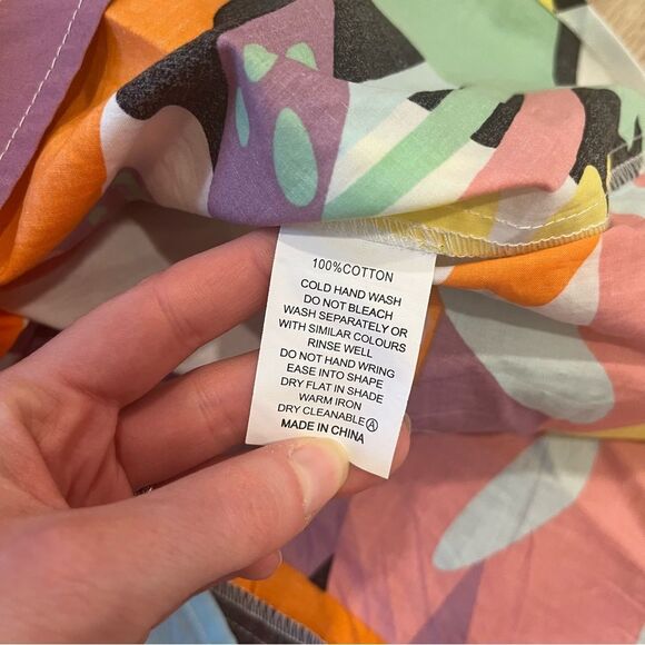 Zaket & Plover Fun Summer Dress Abstract Short Sleeve Shift Floral Size XS - Picture 5 of 7